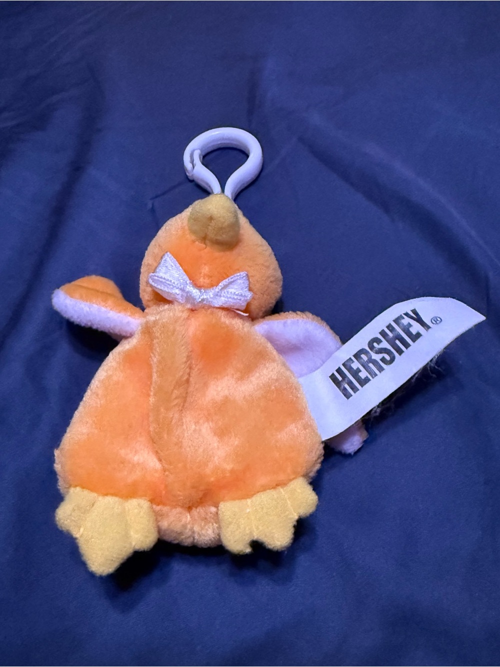 Hersheyโs Chick Plush Backpack Clip Orange Easter Vintage